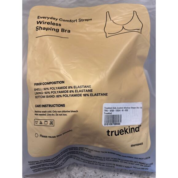 Truekind Everyday Comfort Straps Wireless Shaping Bra Medium - Picture 7 of 8